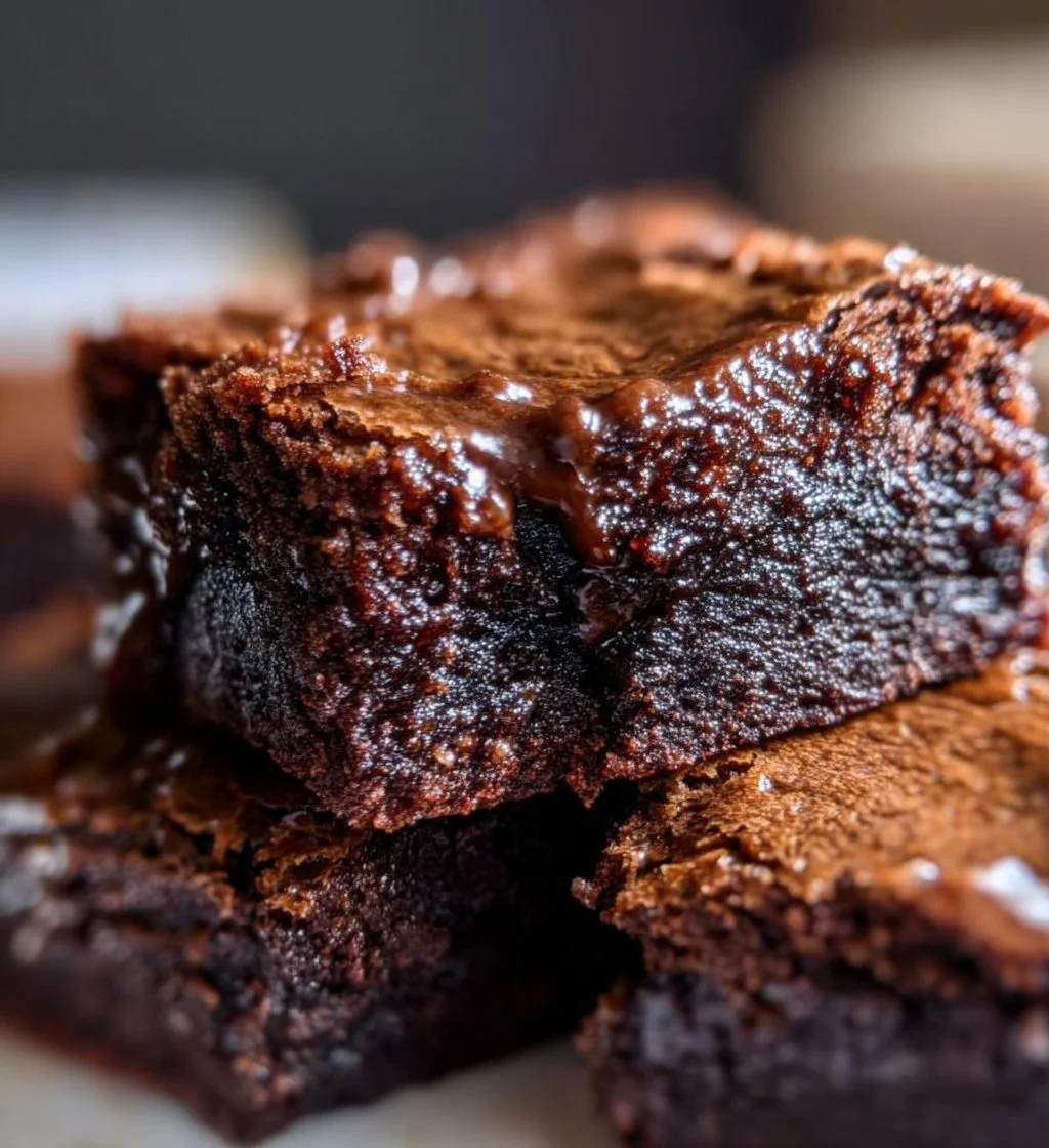 Delicious flourless sweet potato brownies topped with chocolate