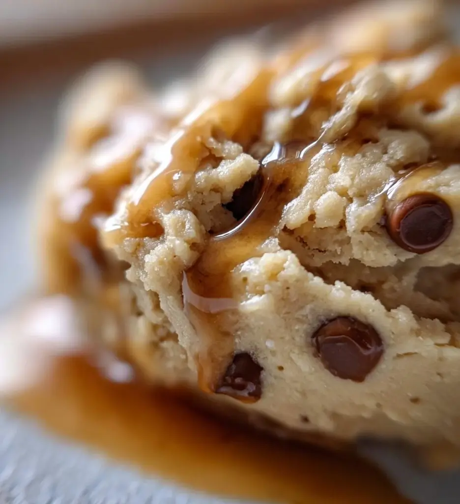 Delicious Greek yogurt cookie dough ready to be enjoyed or baked.