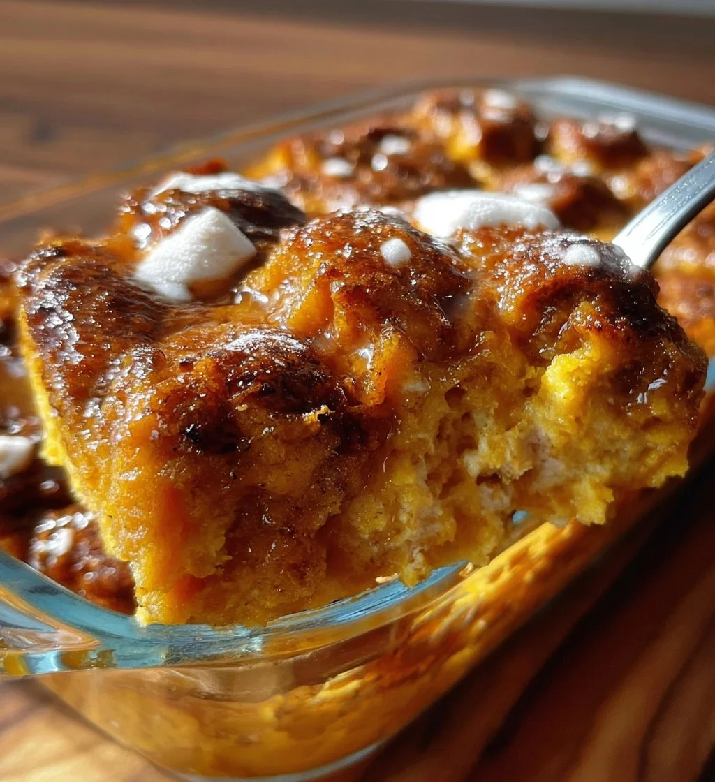 High protein cottage cheese pumpkin bake topped with spices and walnuts