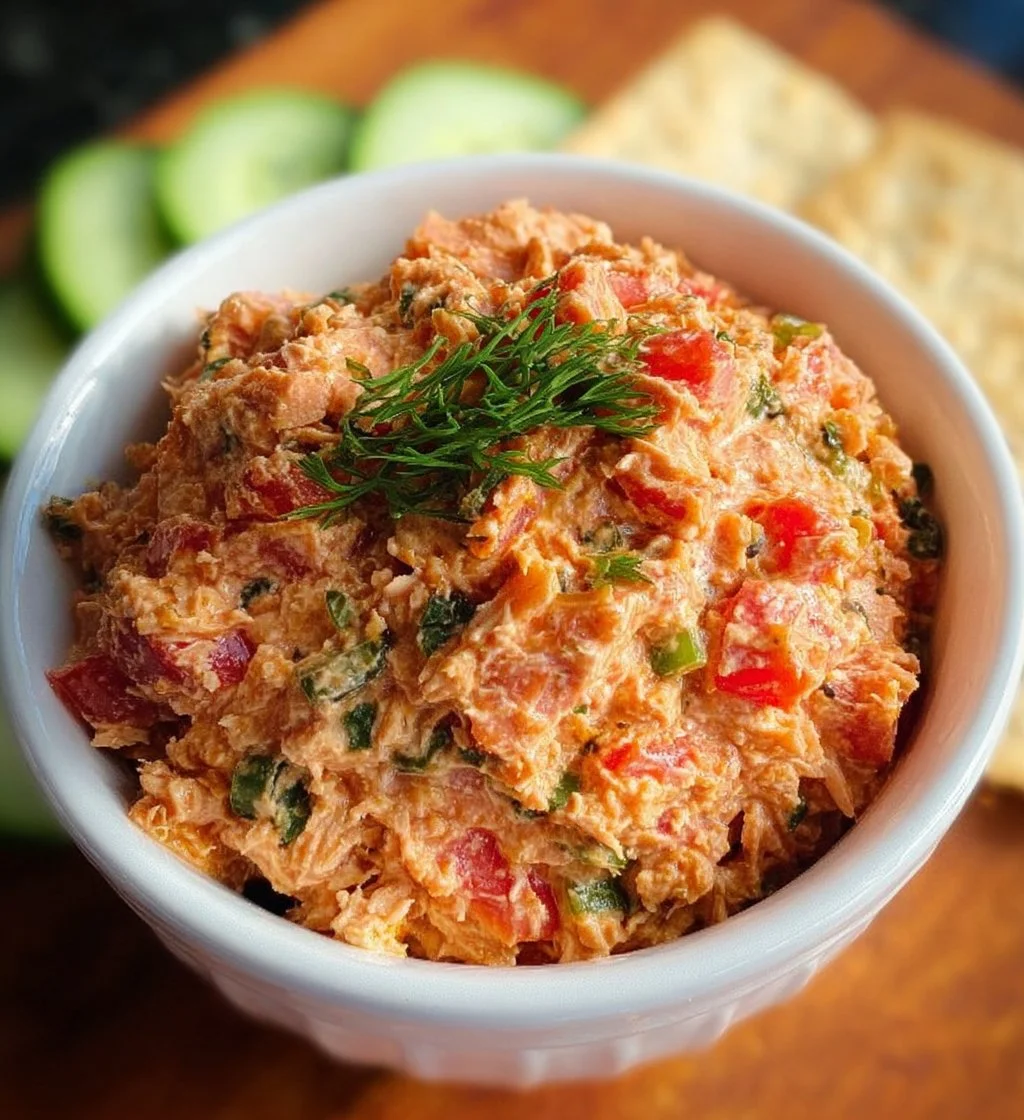 High protein cottage cheese tuna salad in a bowl ready to serve