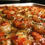 Low-carb shrimp Tuscan bake with creamy sauce and spinach