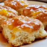 Delicious Peach Butter Swim Biscuits fresh out of the oven