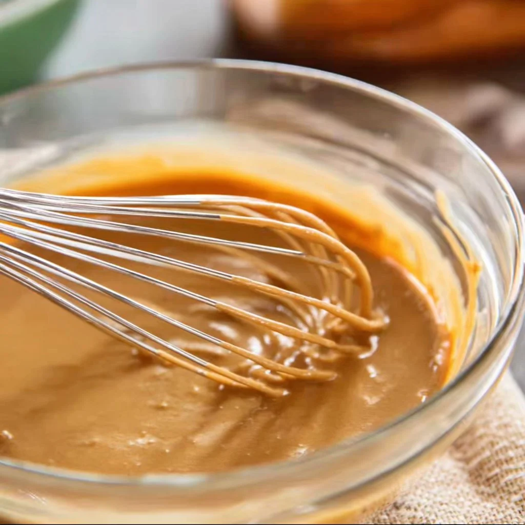 Homemade peanut sauce served with fresh spring rolls