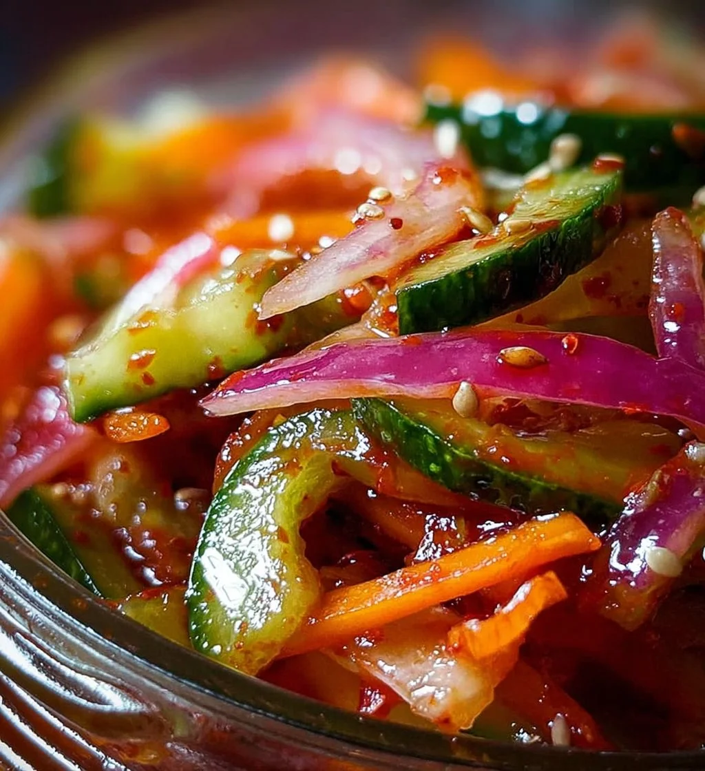 Colorful quick fridge pickled vegetables in jars ready to serve