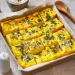 Easy Sheet Pan Eggs recipe with Cottage Cheese, perfect for breakfast or meal prep.