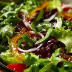 Fresh and colorful Spring Mix Salad with a variety of greens and vegetables