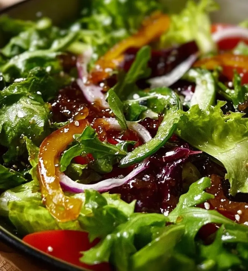 Fresh and colorful Spring Mix Salad with a variety of greens and vegetables
