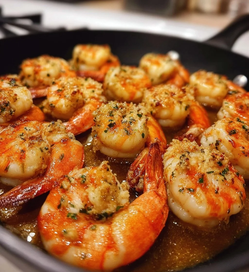 Deliciously baked stuffed shrimp with savory filling and spices