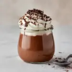 Delicious Sweet Potato Chocolate Mousse served in a glass dessert dish.