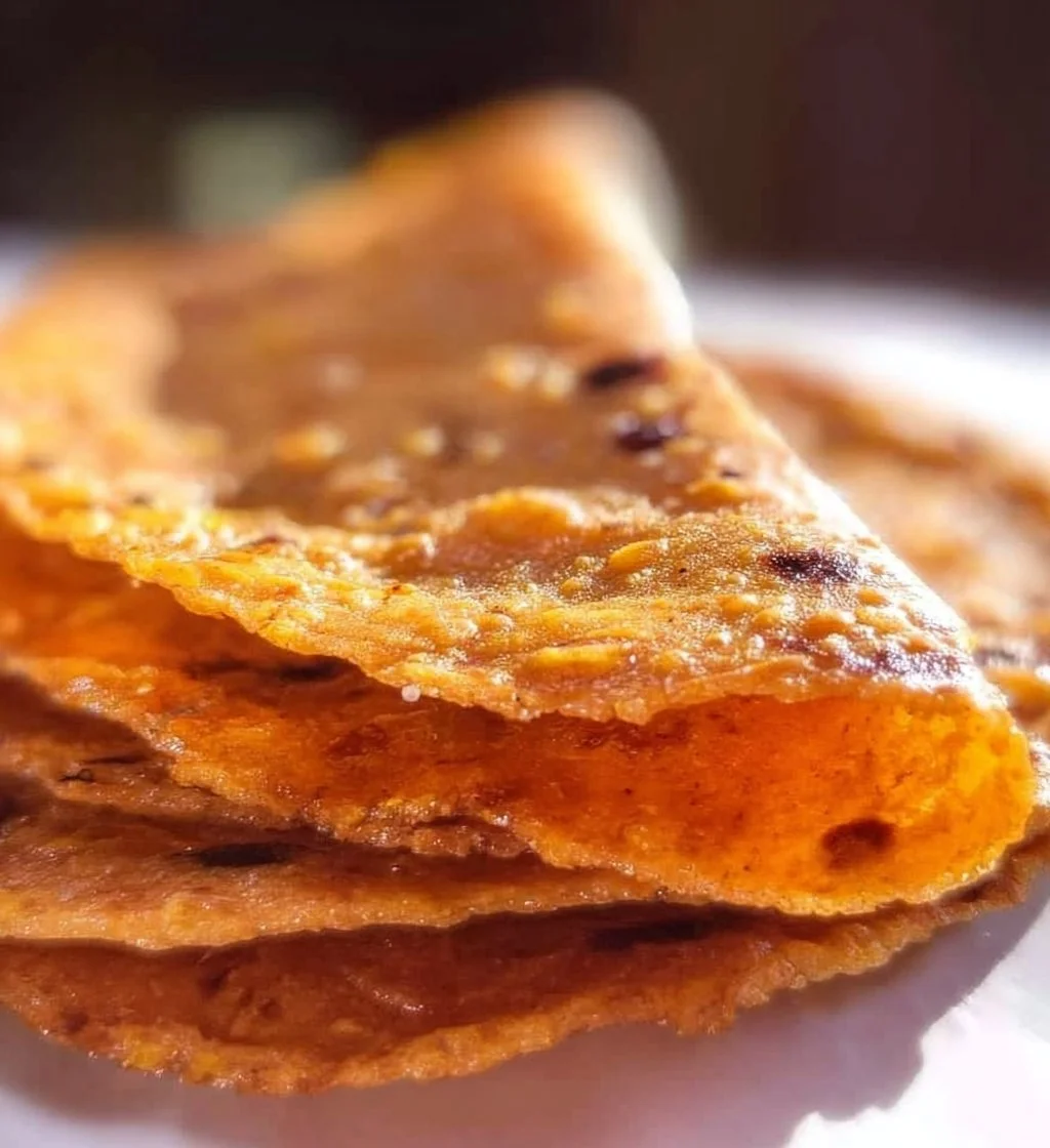 Homemade vegan sweet potato tortillas served with fresh toppings.