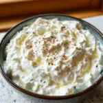 Delicious whipped cottage cheese dip served with fresh vegetable sticks.