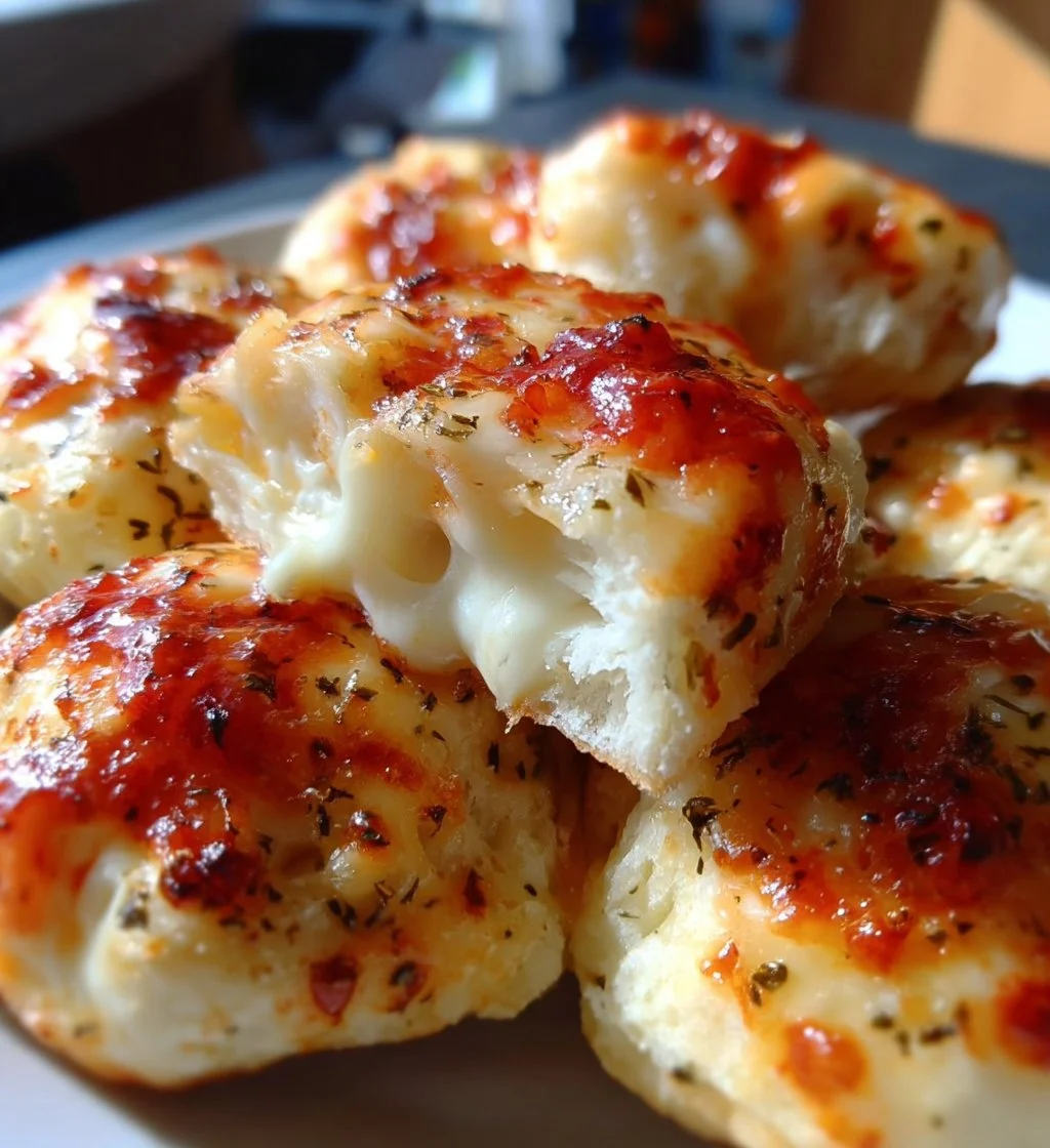 Delicious cottage cheese pizza bites baked to perfection in 30 minutes.
