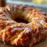 Delicious Apple Kringle topped with creamy Vanilla Glaze.