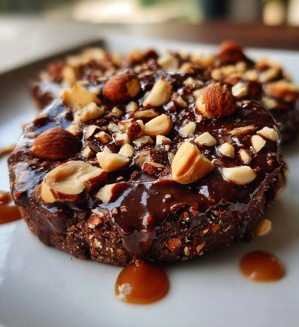 Delicious Chocolate Hazelnut Crunch Cookies on a baking tray.