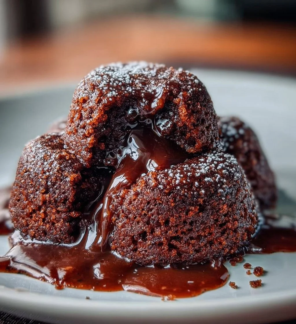 Delicious chocolate lava cake with molten center served on a plate