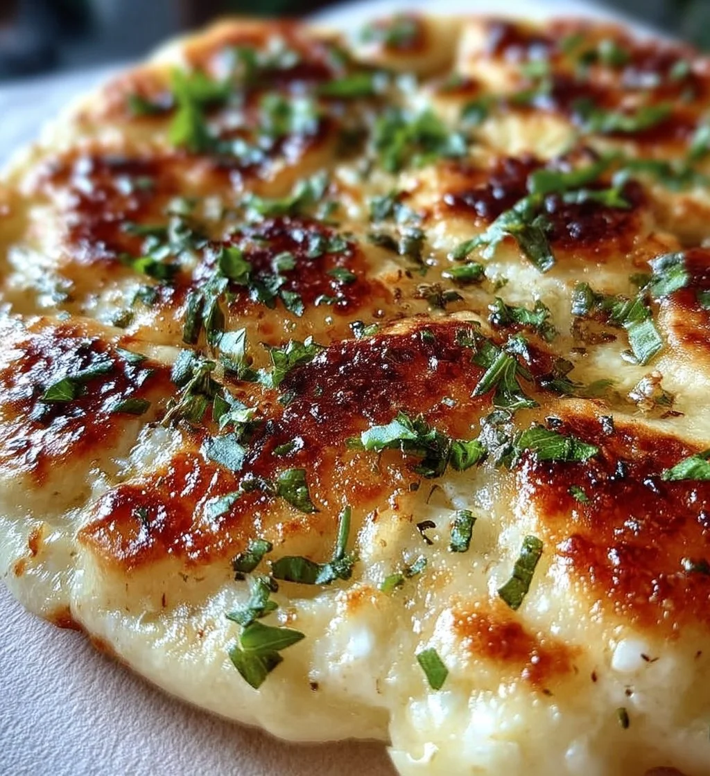 Homemade Cottage Cheese Flatbread with fresh toppings and ingredients.