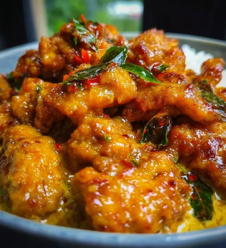 Delicious Singapore Butter Chicken with creamy sauce and crispy texture