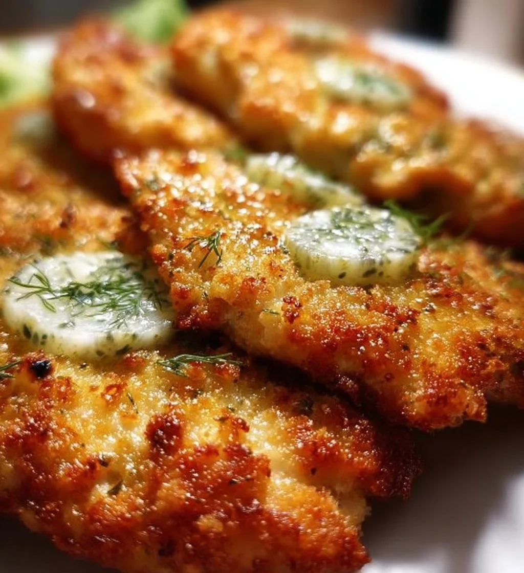 Crispy Dill Pickle Chicken with Parmesan crust