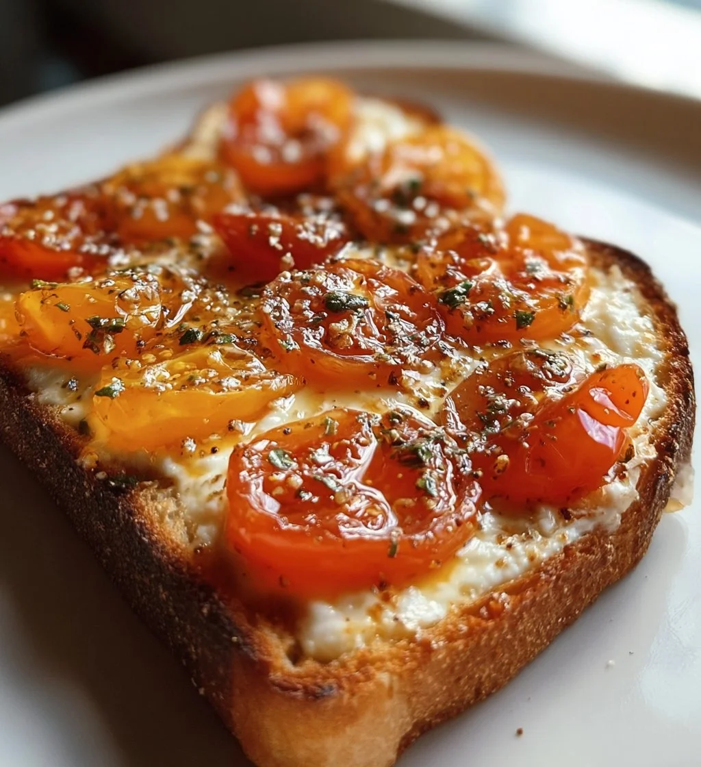 Easy Air Fryer Cottage Cheese Pizza Toast served on a plate