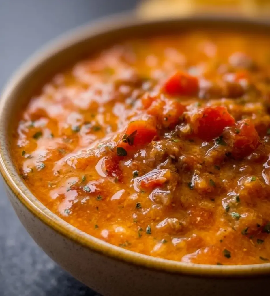 Bowl of easy Rotel Dip with chips ready for a party