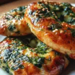 Easy spinach cottage cheese flat bagels recipe