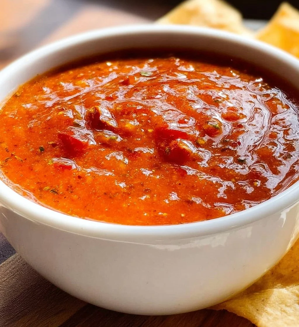 A vibrant bowl of easy Taqueria Salsa with fresh ingredients.