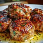 Plate of flavorful Greek meatballs served in lemon sauce