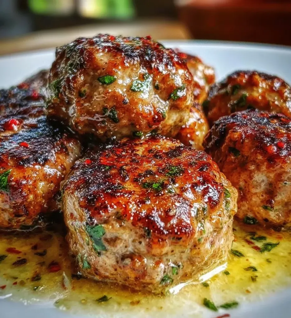Plate of flavorful Greek meatballs served in lemon sauce