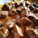 Delicious Beef Stroganoff prepared by Gordon Ramsay, showcasing creamy sauce and tender beef.