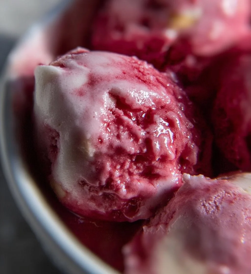 Bowl of healthy homemade Greek frozen yogurt topped with fresh fruits