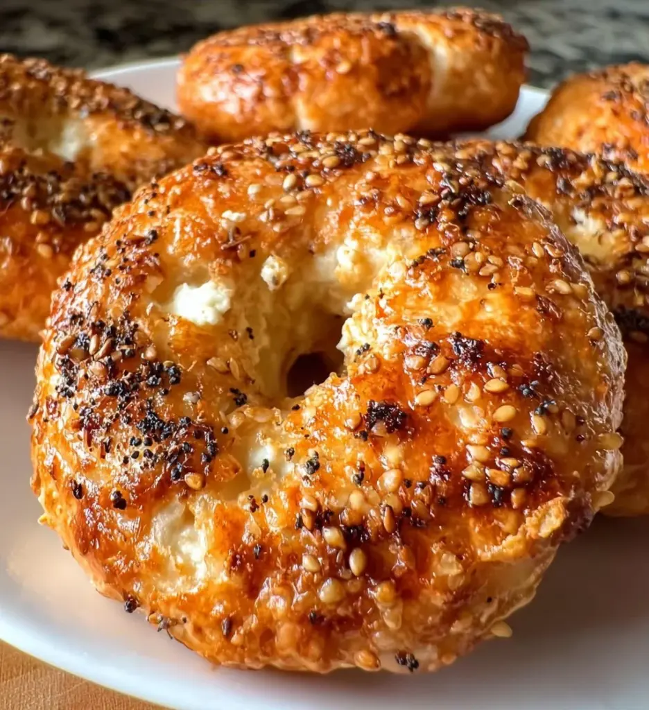 High protein cottage cheese bagels fresh out of the oven