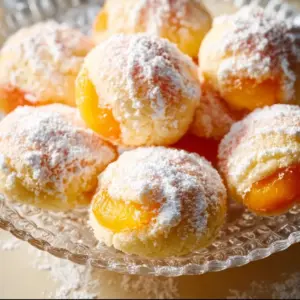 Delicious Italian-inspired peach cookies with fresh peaches and frosting