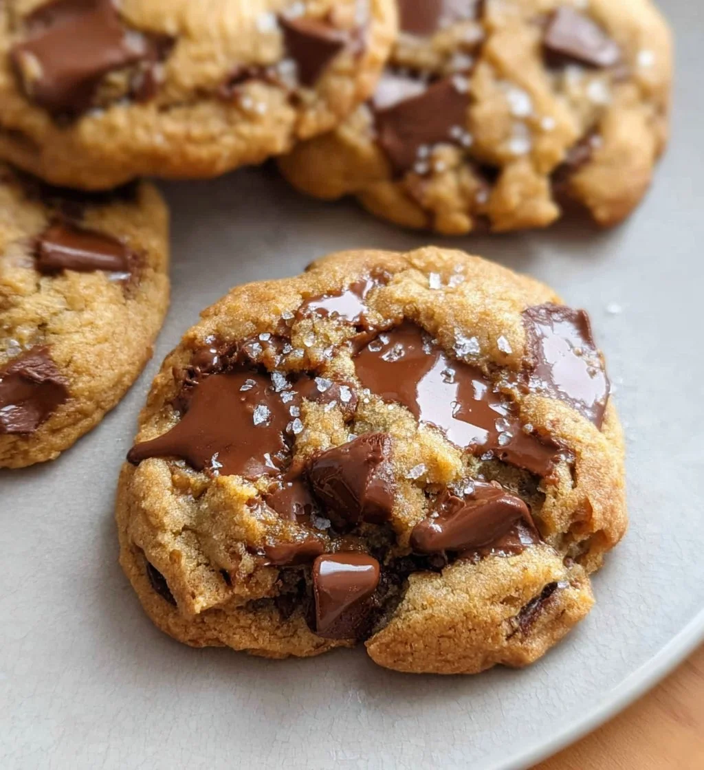 Low calorie chocolate chip cookies on a plate, ready to enjoy.