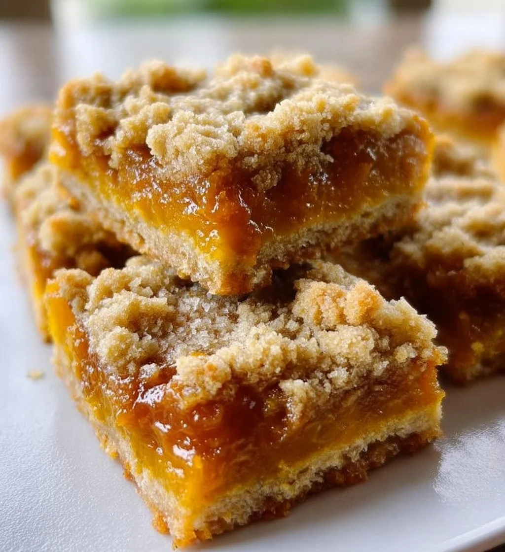 Deliciously baked mango crumb bars with buttery crust and sweet mango filling.