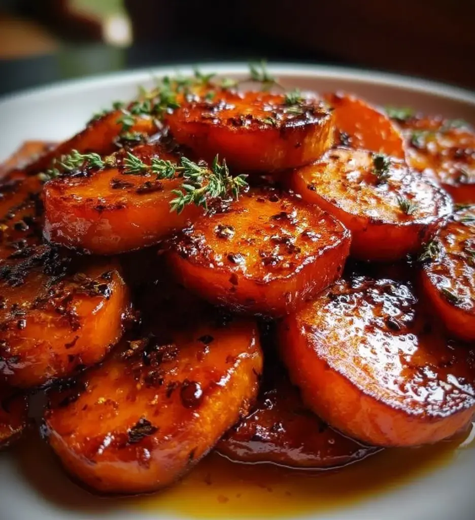 Melting sweet potatoes dish served on a plate, showcasing their creamy texture.
