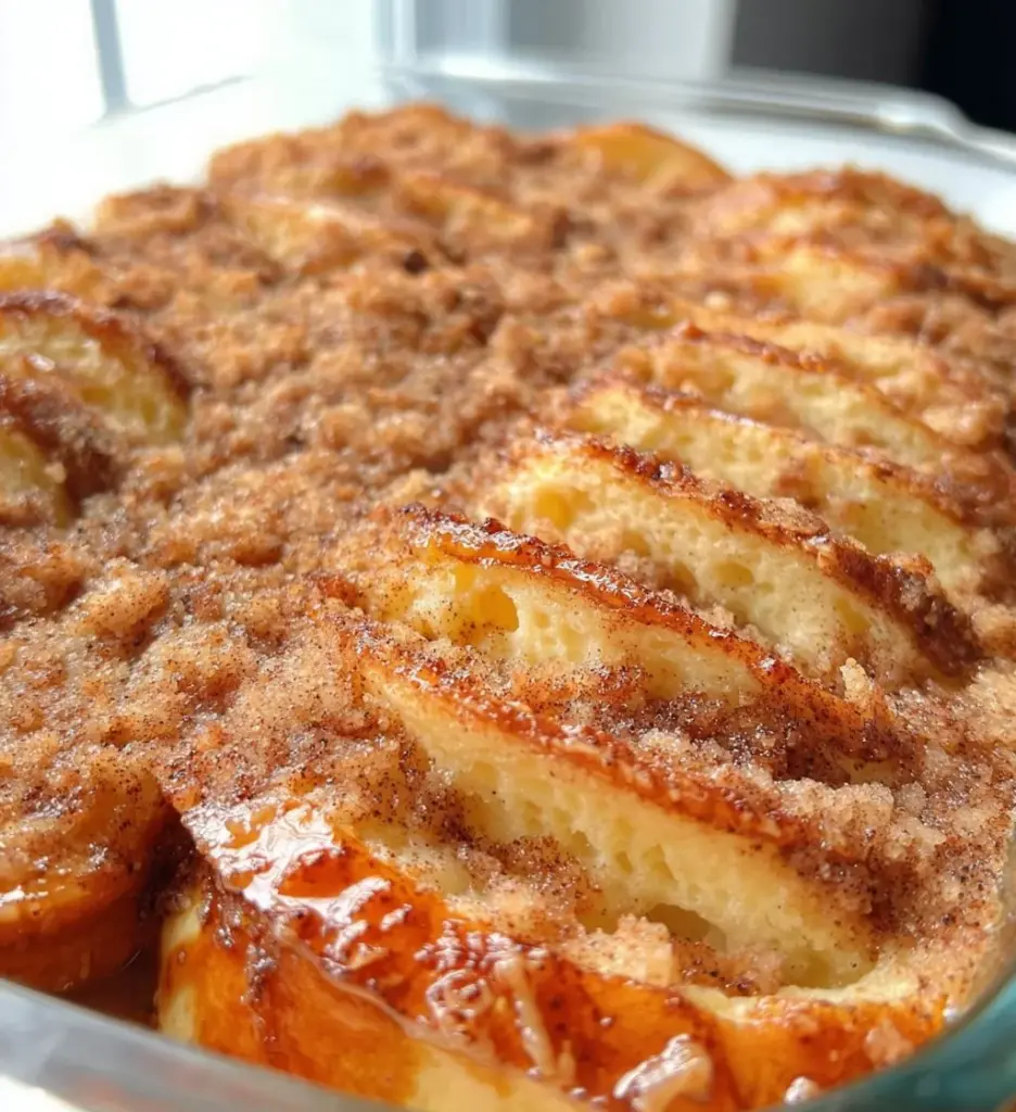 Delicious Overnight Pancake Breakfast Bake ready to serve