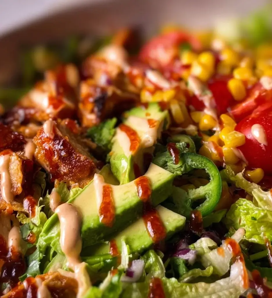 Colorful Southwest Salad with fresh veggies and beans in a bowl