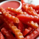 Delicious watermelon fries served as a trendy snack